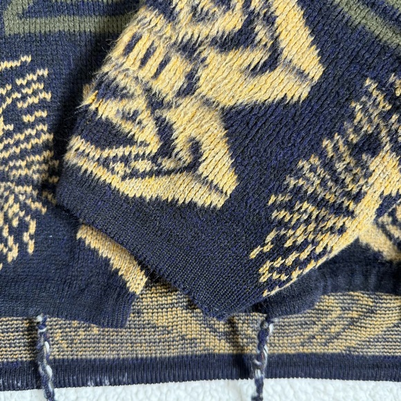 Tejidos Atahualpa Deer Aztec Print XL Wool Hoodie Zip Up - Picture 8 of 14